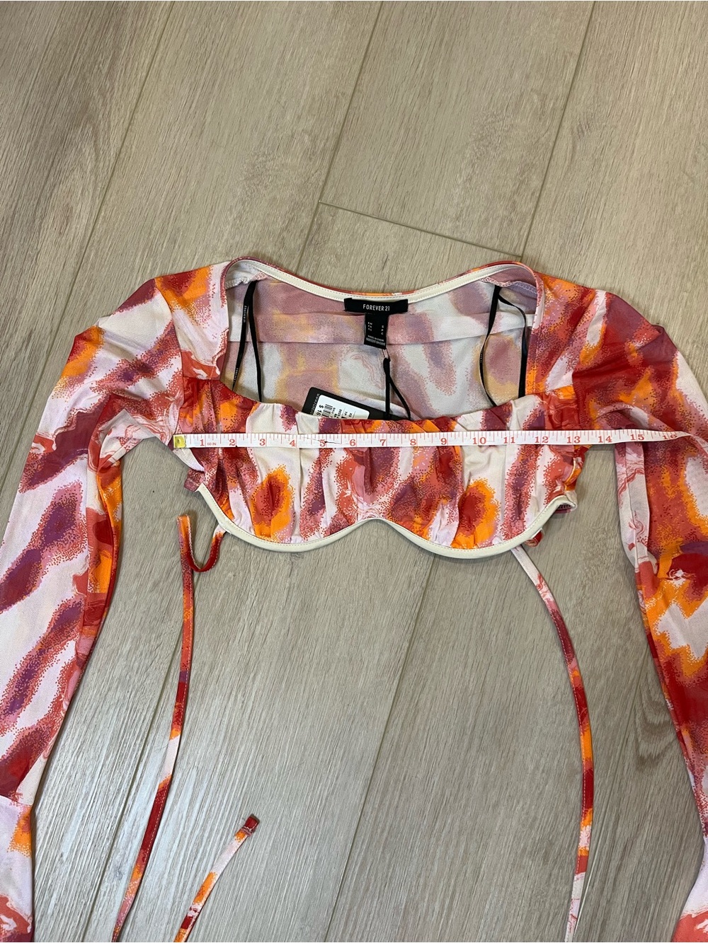 FOREVER 21 Sheer Flare Sleeve Crop Top NWT - FREE SHIPPING on Bundles $85+ - Picture 9 of 16